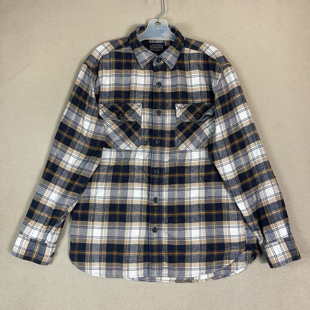 Pendleton Shirt Mens M Multicolor Plaid Flannel Long Sleeve Western Button Up